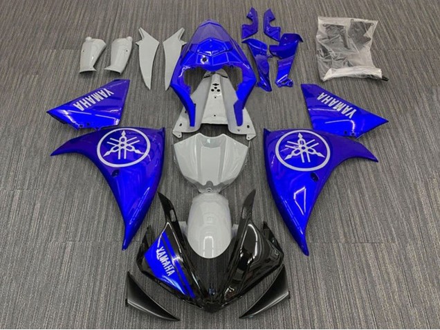 Yamaha YZF 1000 R1 Motorrad Verkleidung 2009-2011 - Blau Nardo Grau Schwarz