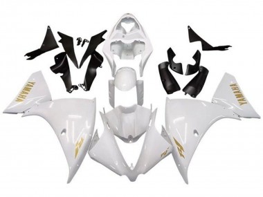 Yamaha YZF 1000 R1 Motorrad Verkleidung 2009-2011 - Weiss Gold Aufkleber