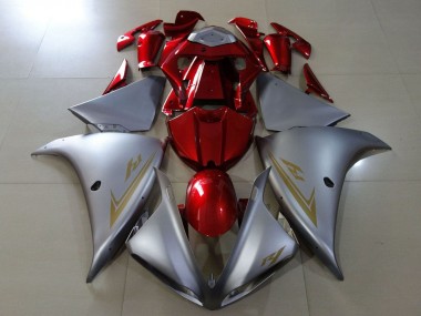 Yamaha YZF 1000 R1 Motorrad Verkleidung 2009-2011 - Silber Rot