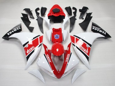 Yamaha YZF 1000 R1 Motorrad Verkleidung 2009-2011 - Weiss Rot Schwarz