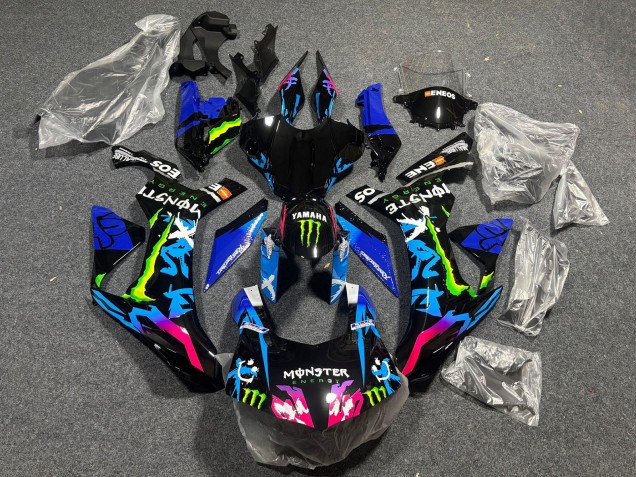 Yamaha YZF 1000 R1 Motorrad Verkleidung 2015-2019 - Schwarz Blau Rosa Grun Monster ENEOS