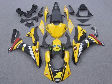 Yamaha YZF 1000 R1 Motorrad Verkleidung 2015-2019 - Gelb Rot Hai