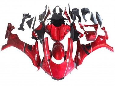 Yamaha YZF 1000 R1 Motorrad Verkleidung 2015-2019 - Rot Schwarz Weiss Streifen