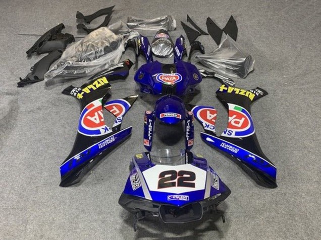 Yamaha YZF 1000 R1 Motorrad Verkleidung 2015-2019 - Blau Weiss Schwarz Rot Pata 22