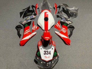 Yamaha YZF 1000 R1 Motorrad Verkleidung 2015-2019 - Weiss Rot Schwarz Grun Monster Milwaukee 334