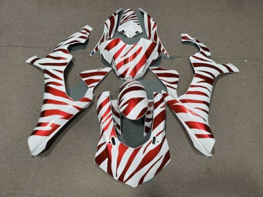 Yamaha YZF 1000 R1 Motorrad Verkleidung 2015-2019 - Weiss Rot Zebra