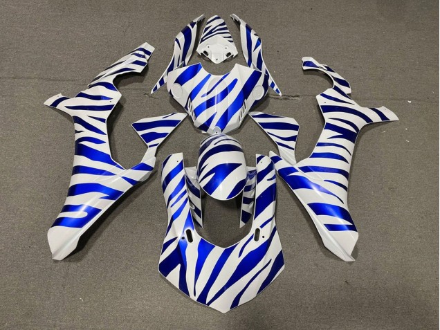 Yamaha YZF 1000 R1 Motorrad Verkleidung 2015-2019 - Weiss Blau Zebra