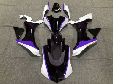 Yamaha YZF 1000 R1 Motorrad Verkleidung 2015-2019 - Weiss Glanzendes Schwarz Lila