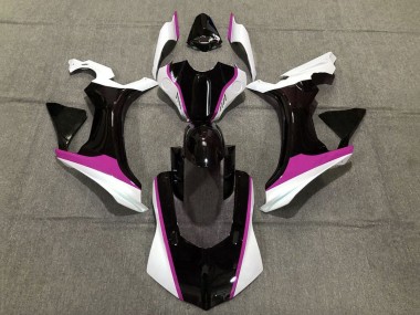 Yamaha YZF 1000 R1 Motorrad Verkleidung 2015-2019 - Weiss Glanzendes Schwarz Rosa