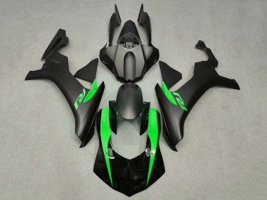 Yamaha YZF 1000 R1 Motorrad Verkleidung 2015-2019 - Matt Schwarz Glanzendes Schwarz Grun