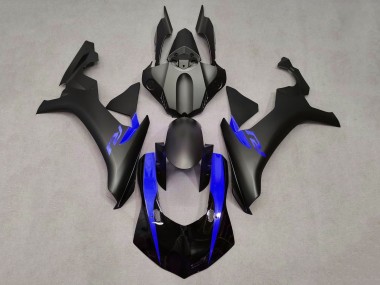 Yamaha YZF 1000 R1 Motorrad Verkleidung 2015-2019 - Matt Schwarz Glanzendes Schwarz Blau