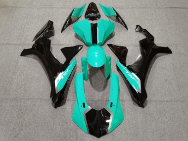 Yamaha YZF 1000 R1 Motorrad Verkleidung 2015-2019 - Turkis Blau Glanzendes Schwarz