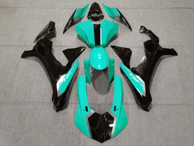 Yamaha YZF 1000 R1 Motorrad Verkleidung 2015-2019 - Turkis Blau Glanzendes Schwarz