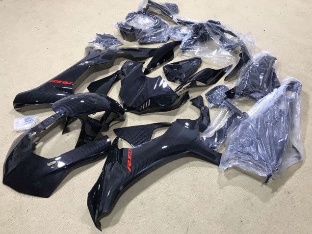 Yamaha YZF 1000 R1 Motorrad Verkleidung 2015-2019 - Kunst Carbonfaser Rot Aufkleber