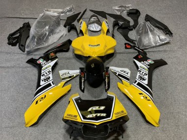 Yamaha YZF 1000 R1 Motorrad Verkleidung 2020-2025 - Gelb Weiss Glanzendes Schwarz GYTR