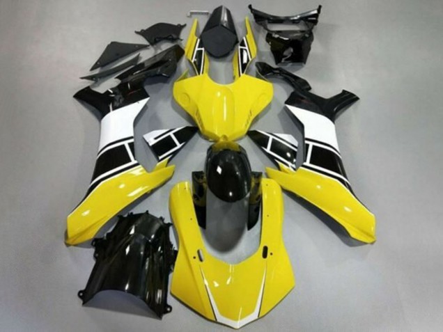 Yamaha YZF 1000 R1 Motorrad Verkleidung 2020-2025 - Gelb Weiss Glanzendes Schwarz