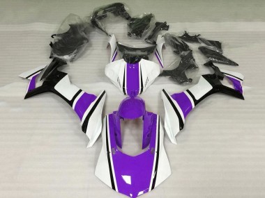 Yamaha YZF 1000 R1 Motorrad Verkleidung 2020-2025 - Weiss Lila Glanzendes Schwarz