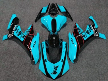 Yamaha YZF 1000 R1 Motorrad Verkleidung 2020-2025 - Turkis Blau Rot Glanzendes Schwarz