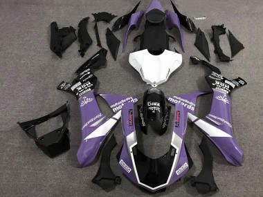 Yamaha YZF 1000 R1 Motorrad Verkleidung 2020-2025 - Lila Weiss Glanzendes Schwarz Sam