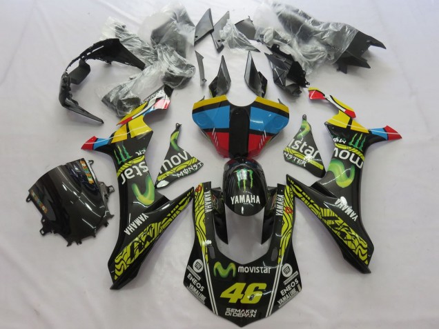 Yamaha YZF 1000 R1 Motorrad Verkleidung 2020-2025 - Gelb Blau Rot Schwarz Grun MoviStar Monster Semakin Didepan
