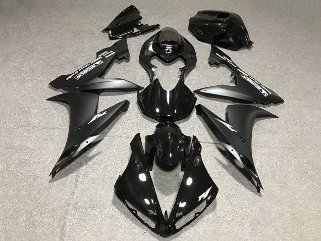 Yamaha YZF 1000 R1 Motorrad Verkleidung 2004-2006 - Glanzendes Schwarz Matt Schwarz