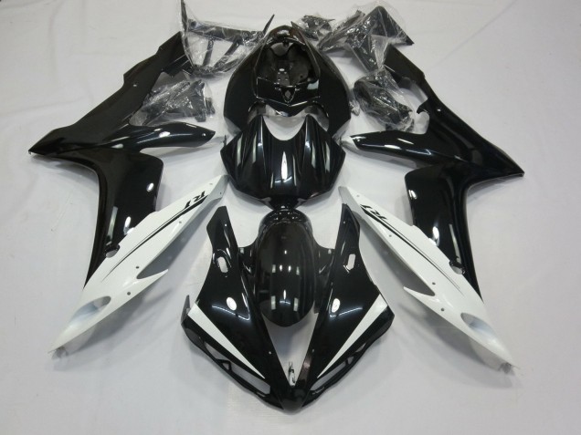 Yamaha YZF 1000 R1 Motorrad Verkleidung 2004-2006 - Glanzendes Schwarz Weiss