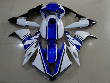 Yamaha YZF 1000 R1 Motorrad Verkleidung 2004-2006 - Weiss Blau Schwarz