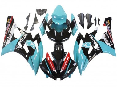 Yamaha YZF R6 Motorrad Verkleidung 2006-2007 - Hellblau Rot Weiss Schwarz Petronas