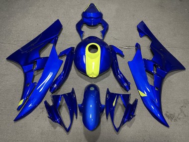 Yamaha YZF R6 Motorrad Verkleidung 2006-2007 - Blau Gelb