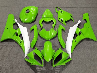 Yamaha YZF R6 Motorrad Verkleidung 2006-2007 - Grun Weiss