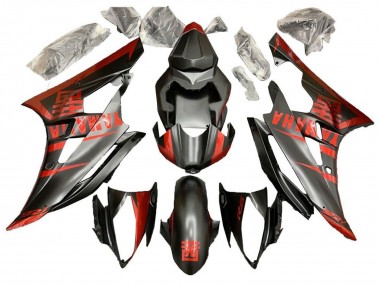 Yamaha YZF R6 Motorrad Verkleidung 2006-2007 - Rot Matt Schwarz