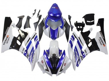 Yamaha YZF R6 Motorrad Verkleidung 2006-2007 - Weiss Blau Schwarz ENEOS Yamalube