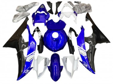 Yamaha YZF R6 Motorrad Verkleidung Kit 2008-2016 - Weiss Blau Glanzendes Schwarz