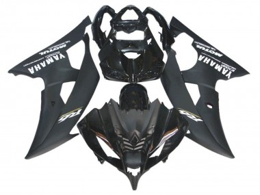 Yamaha YZF R6 Motorrad Verkleidung 2008-2016 - Glanzendes Schwarz Matt Schwarz Weiss