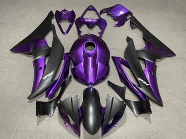 Yamaha YZF R6 Motorrad Verkleidung 2008-2016 - Lila Matt Schwarz