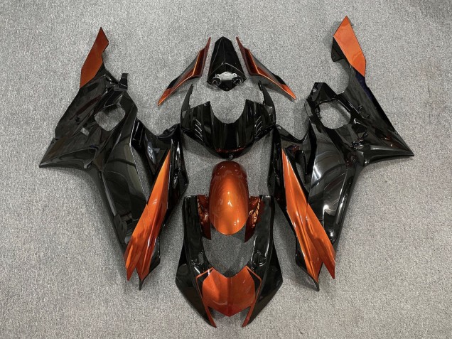 Yamaha YZF R6 Motorrad Verkleidung 2017-2023 - Orange Glanzendes Schwarz