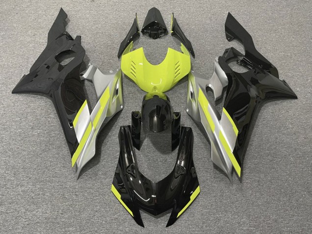 Yamaha YZF R6 Motorrad Verkleidung 2017-2023 - Grau Neon Gelb Glanzendes Schwarz
