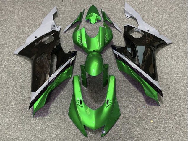 Yamaha YZF R6 Motorrad Verkleidung 2017-2023 - Grau Grun Glanzendes Schwarz