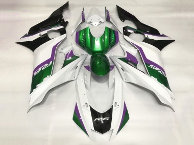 Yamaha YZF R6 Motorrad Verkleidung 2017-2023 - Weiss Grun Lila Schwarz