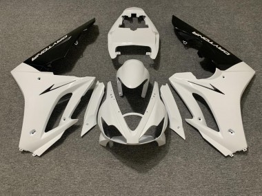 Triumph Daytona 675 Triple Motorrad Verkleidung 2006-2008 - Weiss Glanzendes Schwarz