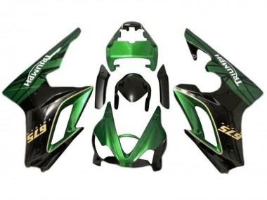 Triumph Daytona 675 Triple Motorrad Verkleidung 2009-2012 - Grun Glanzendes Schwarz