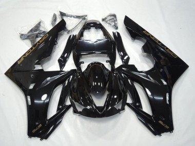 Triumph Daytona 675 Triple Motorrad Verkleidung 2009-2012 - Glanzendes Schwarz Gold Aufkleber