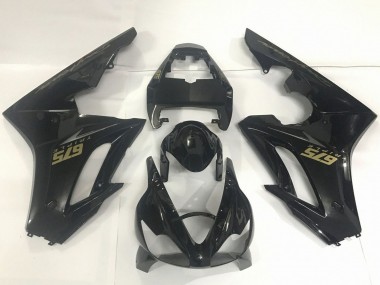 Triumph Daytona 675 Triple Motorrad Verkleidung 2009-2012 - Glanzendes Schwarz Gold Aufkleber
