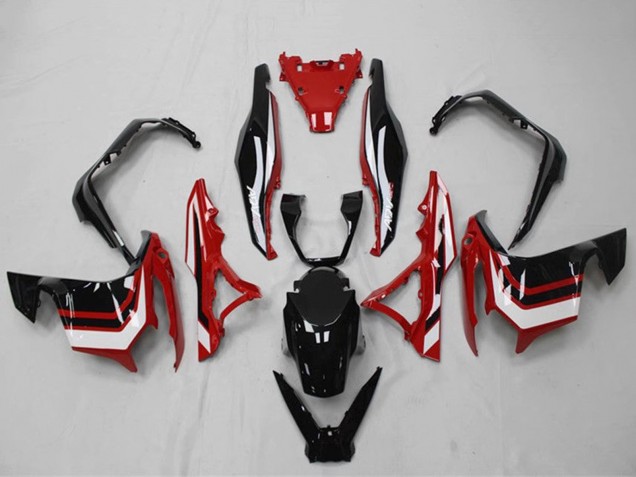Honda ADV150 Motorrad Verkleidung 2018-2021 - Weiss Rot Glanzendes Schwarz
