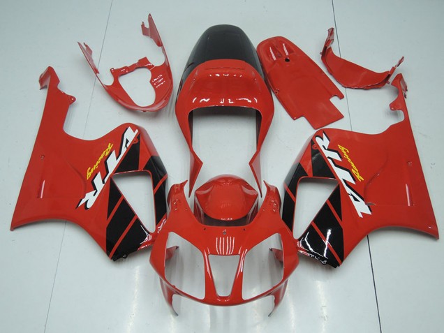 Honda VTR1000 Motorrad Verkleidung Kit 2000-2006 - Rot Glanzendes Schwarz Streifen