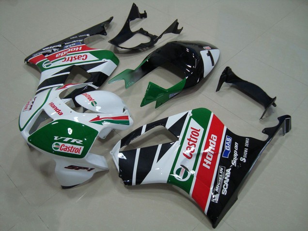 Honda VTR1000 Motorrad Verkleidung 2000-2006 - Weiss Rot Grun Glanzendes Schwarz Castrol