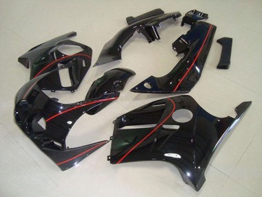 Honda CBR250RR MC19 Motorrad Verkleidung 1988-1989 - Glanzendes Schwarz Rot Linie