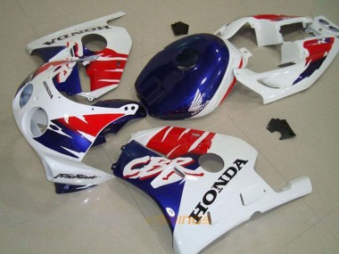 Honda CBR250RR MC22 Motorrad Verkleidung 1990-1998 - Weiss Rot Blau