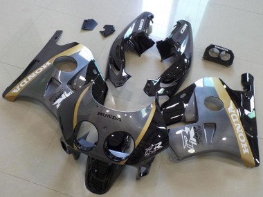 Honda CBR250RR MC22 Motorrad Verkleidung 1990-1998 - Grau Gold Glanzendes Schwarz