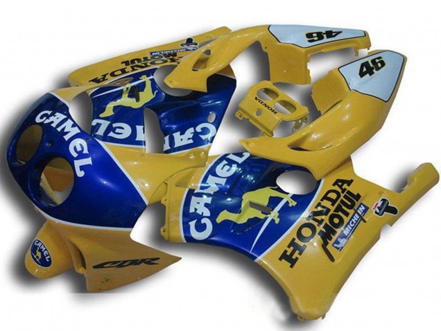 Honda CBR250RR MC22 Motorrad Verkleidung 1990-1998 - Gelb Blau Kamel Motul